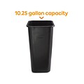 Coastwide Professional™ Indoor Trash Can Without Lid, Black Soft Molded Plastic, 10.25 Gallon (CW564