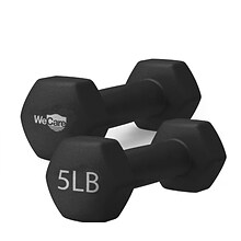 WeCare Fitness Neoprene Coated 5 Lbs Dumbbells for Non-Slip Grip 2/Set WDN100003)