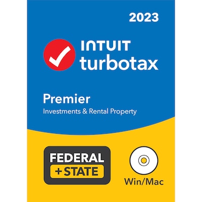 TurboTax Premier 2023 Federal + State for 1 User, Windows/Mac, CD/DVD and Download (5102413)