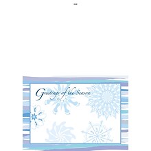 Greetings of the season - snowflakes - 7 x 10 scored for folding to 7 x 5, 25 cards w/A7 envelopes p