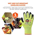 Ergodyne ProFlex 7021 Hi-Vis Nitrile Coated Cut-Resistant Gloves, ANSI A2, Wet Grip, Lime, XL, 1 Pai