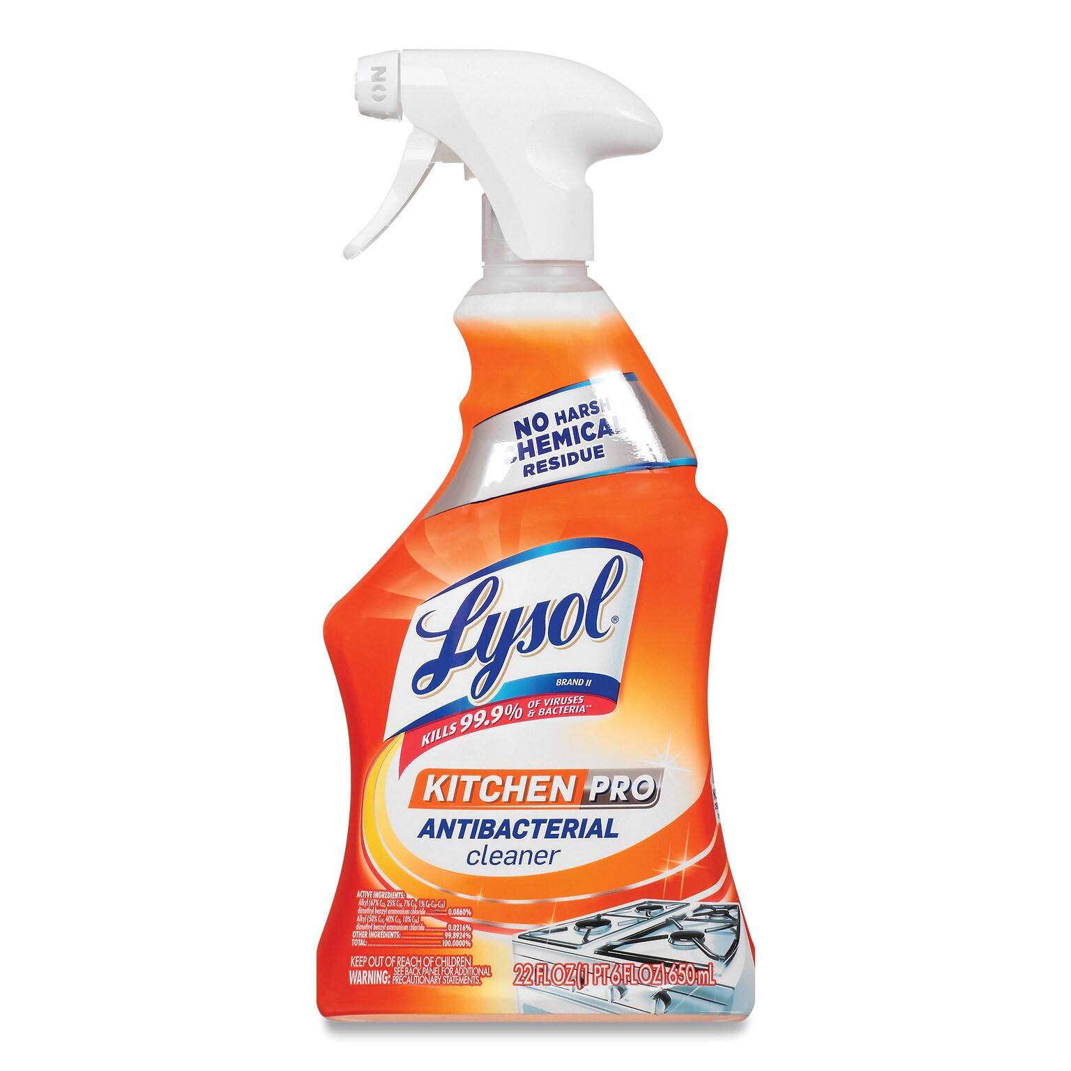 LYSOL® Brand Kitchen Pro Antibacterial Cleaner, Citrus Scent, 22 oz Spray Bottle