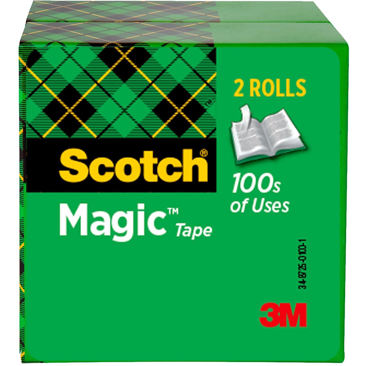 Scotch Magic Invisible Tape Refill, 1/2 x 72 yds., 2 Rolls/Pack (810-2P12-72)