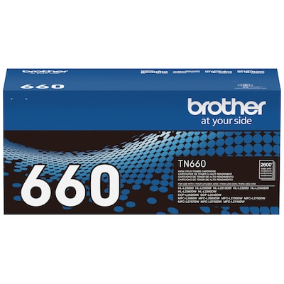 Brother TN-660 Black High Yield Toner Cartridge,   Print Up to 2,600 Pages