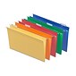 Quill Brand® Hanging File Folders, 1/5-Cut, Legal Size, Assorted, 25/Box (7389QAD)