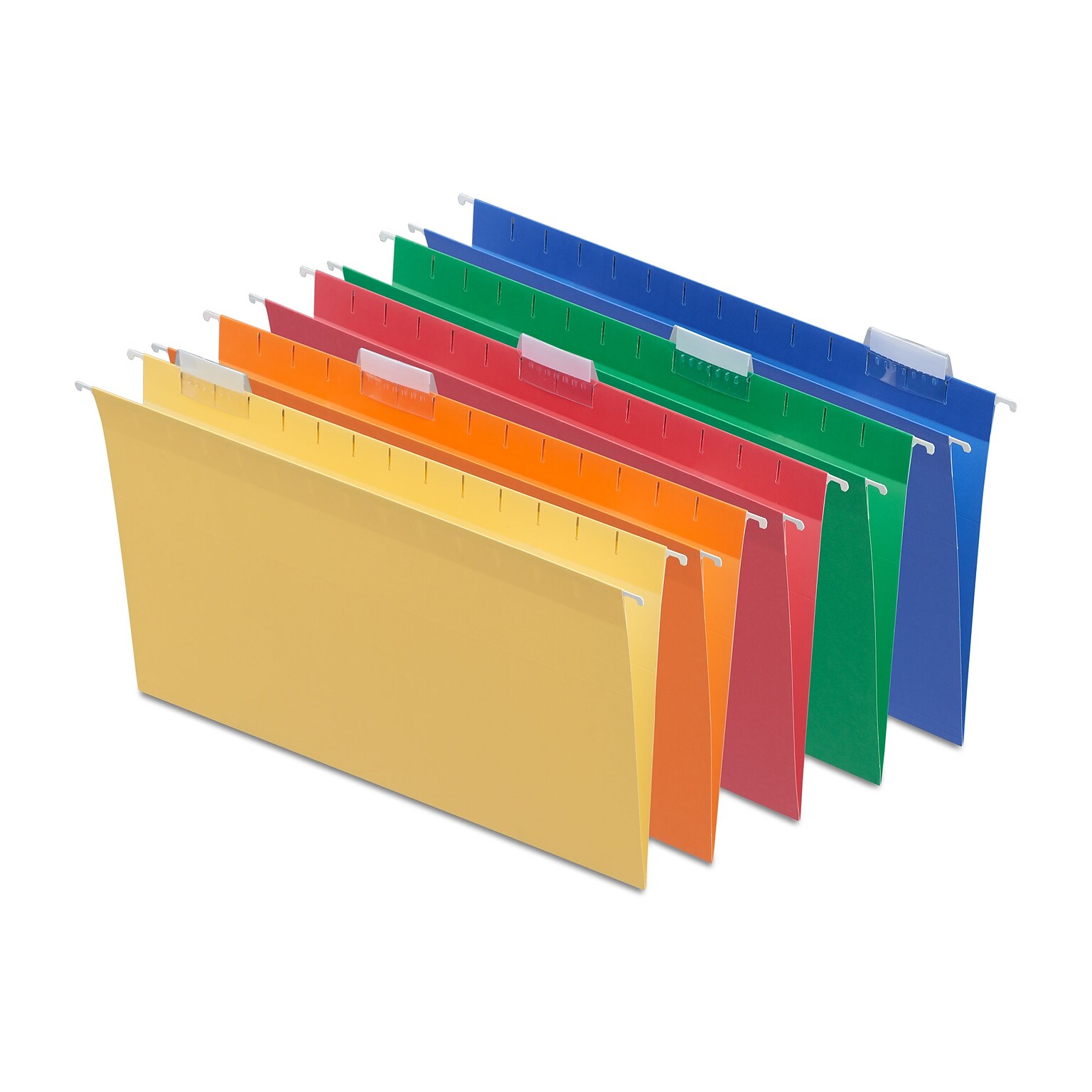 Quill Brand® Hanging File Folders, 1/5-Cut, Legal Size, Assorted, 25/Box (7389QAD)