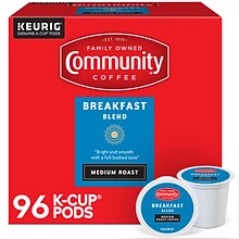 Community Coffee Breakfast Blend Coffee Keurig® K-Cup® Pods, Medium Roast, 96/Carton (5000374324CT)