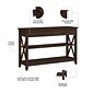 Bush Furniture Key West 47" x 16" Console Table with Drawers and Shelves, Bing Cherry (KWT248BC-03)