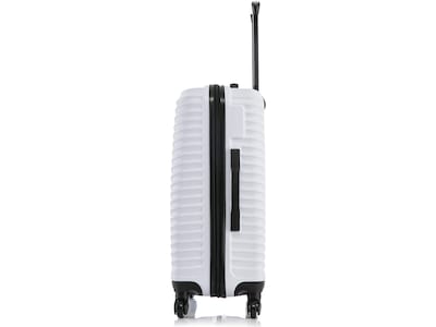 DUKAP Adly 25.39" Hardside Suitcase, 4-Wheeled Spinner, White (DKADL00M-WHI)