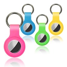 Better Office Products Silicone Covers For Apple Airtags, Airtag Holder & Key Ring, Assorted Neon Co