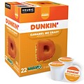 Dunkin Caramel Me Crazy Coffee Keurig® K-Cup® Pods, Medium Roast, 22/Box (5000364900)