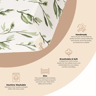Parker Fitted Crib Fitted Sheet - Leaf