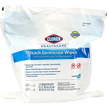 Clorox Healthcare Bleach Germicidal Wipes Refill, 110 Count Pouch (30359)