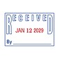 2000 PLUS Self-Inking "RECEIVED" Message Stamp, Red and Blue Ink (011034)