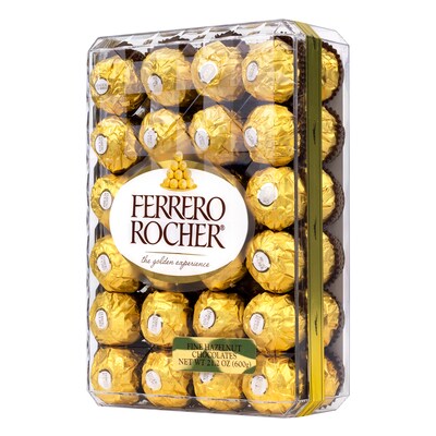 Ferrero Rocher Diamond Box Hazelnut Milk Chocolate Pieces, 48/Box (241-00015)