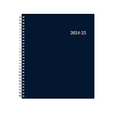 2024-2025 Blue Sky Collegiate 8 x 10 Academic Monthly Planner, Plastic Cover, Navy (148674-A25)