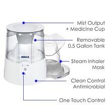 HALLS 2-in-1 Humidifier/Steam Inhaler (EE5202CWH) (EE5202CWH)