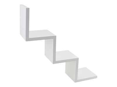 V-Light 3-Shelf Wall-Mounted Ladder-Style Unit, 17.25, White (VW161006W)