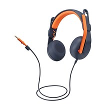 Logitech Zone Learn 3.5mm Stereo Computer Headset, Blue/Orange (981-001372)