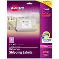 Avery Easy Peel Laser Shipping Labels, 3-1/3 x 4, Clear, 6 Labels/Sheet, 10  Sheets/Pack, 60 Label