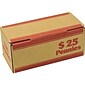 CONTROLTEK $25 of Pennies Coin Box, 1-Compartment, Kraft/Red, 50/Pack (560059)