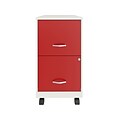 Space Solutions SOHO Smart File 2-Drawer Mobile Vertical File Cabinet, Letter Size, Lockable, Pearl