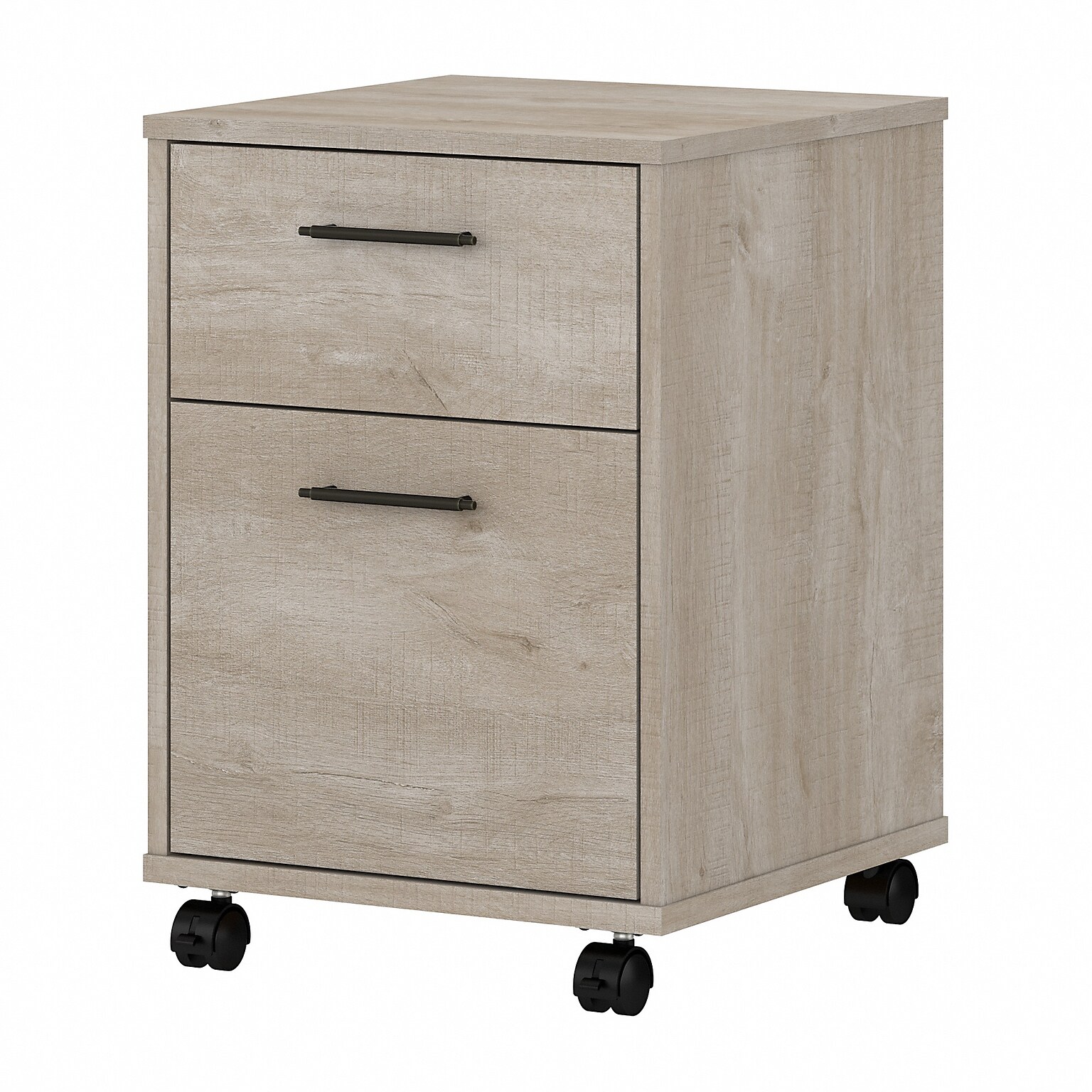 Bush Furniture 2-Drawer Mobile Vertical File Cabinet, Letter Size, 22.28H x 15.51W x 15.74D, Washed Gray (KWF116WG-03)