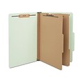 Staples® 60% Recycled Top Tab Pressboard Classification Folders, 2/5 Cut Tab, 2 Partitions, 10/Box (