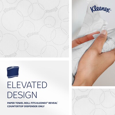Kleenex Reveal Multifold Paper Towels, 2-Ply, White, 150 Sheets/Pack, 16 Packs/Carton (46321)