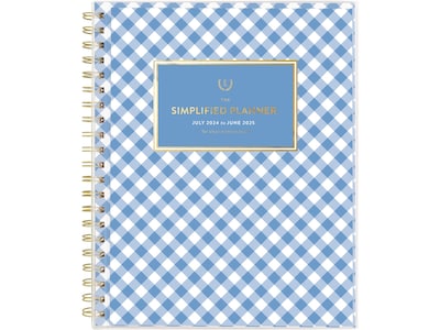 2024-2025 AT-A-GLANCE Simplified by Emily Ley Gingham 8.5 x 11 Academic Weekly & Monthly Planner,