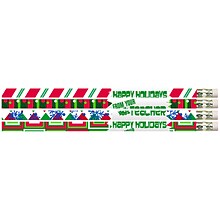 Musgrave Pencil Company Happy Holidays From Your Teacher Motivational Pencils, 12 Per Pack, 12 Packs