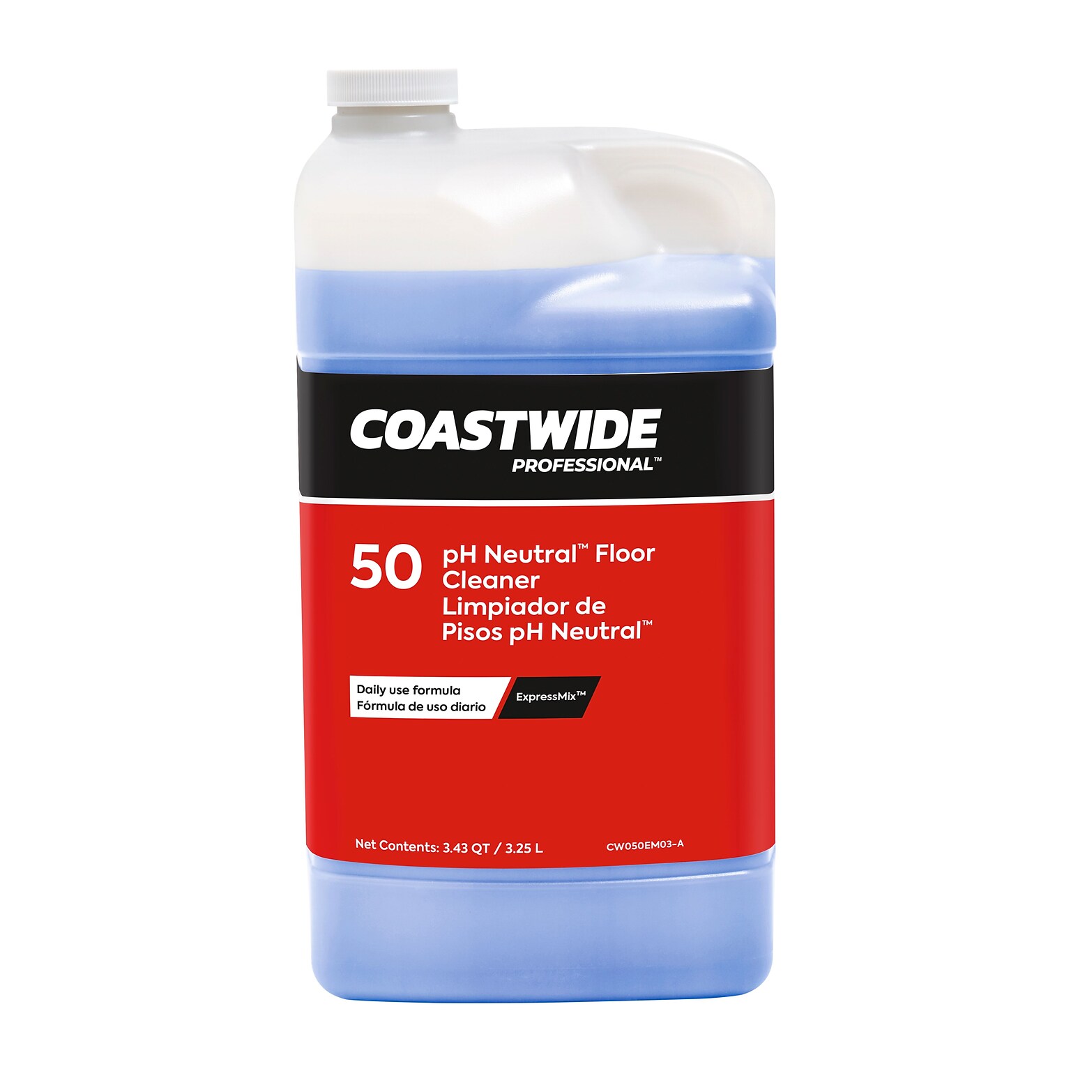 Coastwide Professional™ Floor Cleaner pH Neutral Concentrate for ExpressMix, 3.25L, 2/Carton (CW050EM03-A)