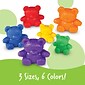 Learning Resources Three Bear Family Rainbow Counters, Assorted Colors, Set of 96 (LER0744)