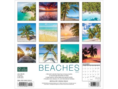 2024 Willow Creek Beaches 12 x 12 Wall Calendar  (32336)