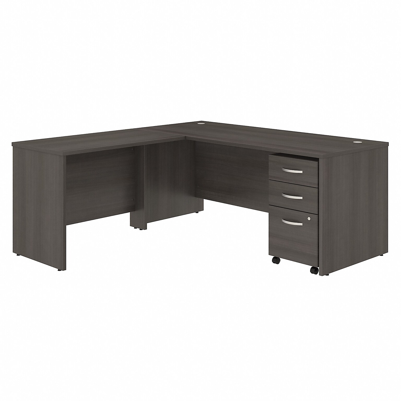 Bush Business Furniture Studio C 72W L Shaped Desk with Mobile File Cabinet and Return, Storm Gray (STC007SG)