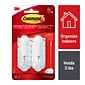 Command™ Medium Wire Hooks, White, 2/Pack (17068)