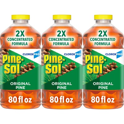 Pine-Sol  Disinfecting Multi-Surface Cleaner Degreaser, Original Pine, 80 Fl. Oz. 3/Carton (60606CT)