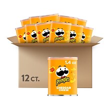 Pringles Grab & Go Cheddar Cheese Crisps, 1.4 oz., 12 Cans/Carton (3800084556)