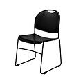 National Public Seating Commercialine 850 Series Ultra Compact Stack Chair, Black, 20 Pack (850-CL/2