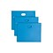 Smead Hanging File Folders, 1/5-Cut Adjustable Tab, Letter Size, 2 Expansion, Sky Blue, 25/Box (642