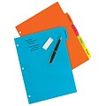 Avery Big Tab Write & Erase Plastic Dividers, 5 Tabs, Bright Multicolor (16129)