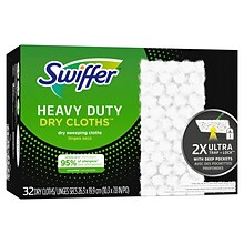 Swiffer Sweeper Heavy Duty Dry Sweeping Cloths, 32/Pack (77198)