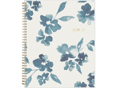 2024-2025 Blue Sky Bakah Blue 8.5 x 11 Academic Weekly & Monthly Planner, Plastic Cover, Blue/Whit
