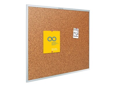 Quartet Standard Cork Bulletin Board, Silver Frame, 5' x 3' (2305)