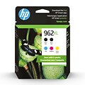 HP 962XL Black/Cyan/Magenta/Yellow High Yield Ink Cartridges, 5/Pack (6ZA57AN)
