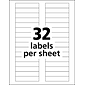 Avery Durable Laser Identification Labels, 5/8" x 3", White, 32 Labels/Sheet, 50 Sheets/Pack (6577)