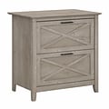 Bush Furniture Key West Lateral File, Washed Gray (KWF130WG-03)