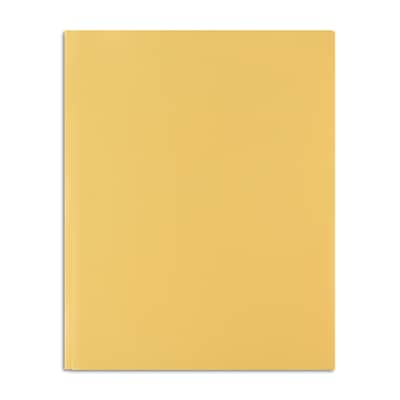 Staples® 2-Pocket Portfolio with Fastener, Yellow (55475)