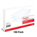 Staples™ 5 x 8 Index Cards, Lined, White, 100/Pack (TR50987)