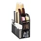 Mind Reader Network Collection 3-Tier 11-Compartment Condiment and Utensil Dispenser, Black (MESHCAD-BLK)